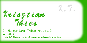 krisztian thies business card